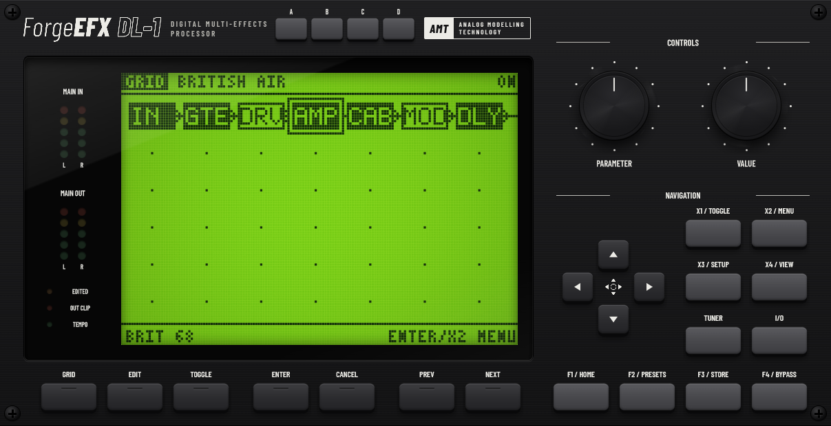 Classic green DL-1 LCD theme
